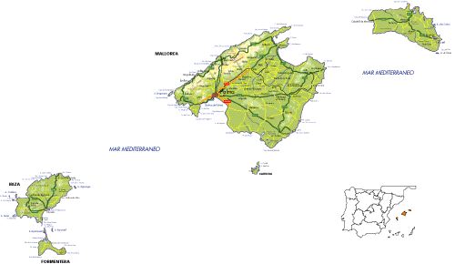 Mapa de Baleares